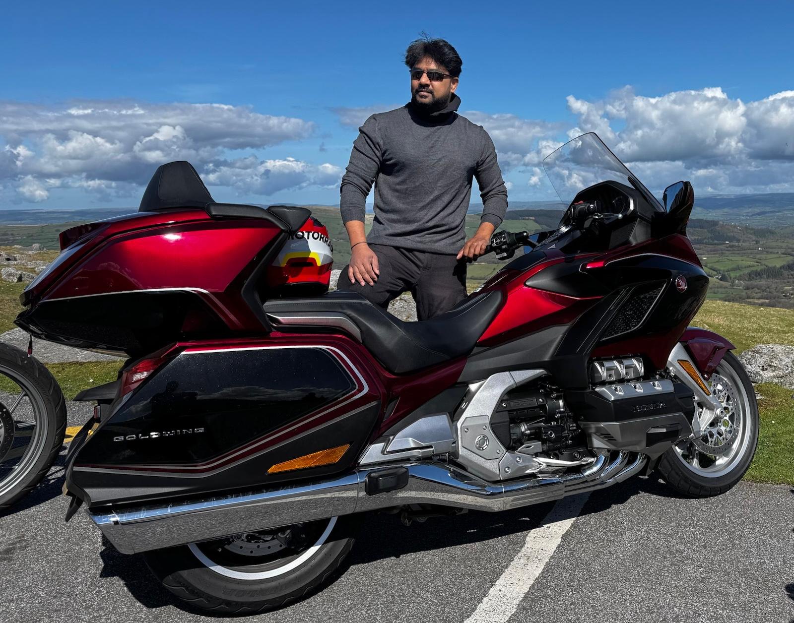 Honda Gold Wing on the moor